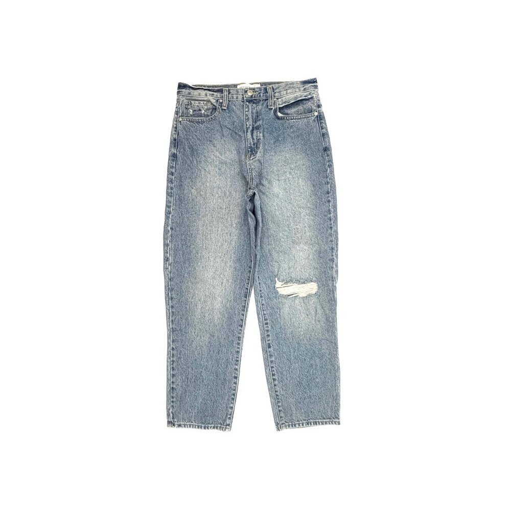 Just Black Distressed Straight Leg Women's size 30 Medium‎ Blue Denim jeans